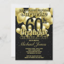 Search for balloons 60th birthday invitations Black