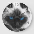 Search for siamese cat clocks Kitty