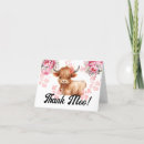 Search for highland cow thank you cards Pink