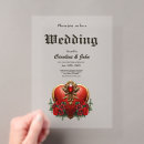 Recherche de coeur gothique invitations Rose