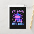 Search for kawaii girl postcards Axolotl