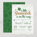 Recherche de shamrock baby shower invitations Vert