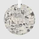 Search for newspaper ornaments Vintage