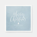 Search for blue christmas napkins Calligraphy
