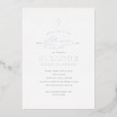 Recherche de argenté baptême invitations Élégant
