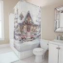 Search for pink christmas shower curtains Snow