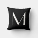 Search for letter m pillows Black