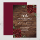 Search for rustic 50th anniversary invitations Wood