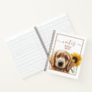 Search for sunflower notebooks Golden retriever