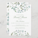 Search for green leaves bridal shower invitations Floral