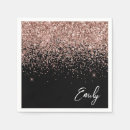 Search for black and rose gold napkins Girly