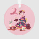 Recherche de grue japonaise ornements Rose