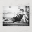 Search for woman reading book postcards Vintage