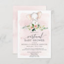 Recherche de pink elephant baby shower invitations Rose