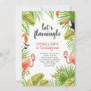 Search for watercolor flamingo birthday invitations Summer