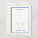 Recherche de jaune et bleu mariage invitations Côte amalfitaine