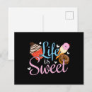 Search for life is sweet postcards Baking