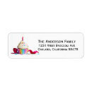 Search for birthday cake return address labels Candle