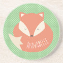 Recherche de renard dessous de verres Illustration