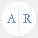 Search for monogrammed stickers Dusty blue
