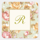 Recherche de floral damask autocollants Monogramme