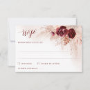 Search for boho wedding rsvp cards Burgundy