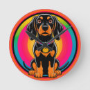 Search for dachshund clocks Colourful