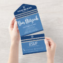 Search for all in one bar bat mitzvah invitations Blue
