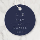 Search for navy blue wedding favour tags Classic