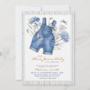 Search for baby overalls invitations Blue jean baby