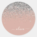 Search for blush and silver stickers For her