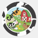 Search for cow and chicken stickers Barnyard