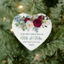 Recherche de just married ornements First christmas married