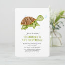 Search for under the sea 1st birthday invitations Turtle