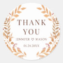Search for autumn thank you wedding stickers Rustic