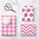 Search for pink gingham wrapping paper Polka dots