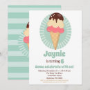 Search for sweets and treats birthday invitations Ice cream party