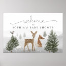 Search for winter forest animals posters Baby shower