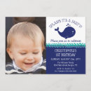 Search for blue whale birthday invitations Beach
