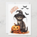Search for cute pumpkin cards Black kitten