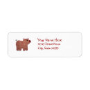 Search for piggy return address labels Pink pig