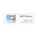 Search for skating return address labels Cartoon