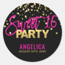 Search for hot pink sweet sixteen stickers Party