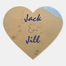 Search for heart in sand stickers Engagement
