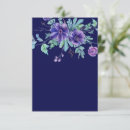 Search for blank floral wedding invitations Blue