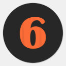 Recherche de numéro six autocollants Six sept minimaliste