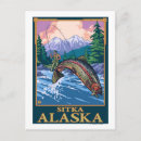 Recherche de pêche alaska cartes postales Original