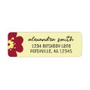 Search for red abstract return address labels Floral