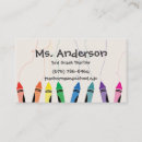 Search for crayon business cards Teacher