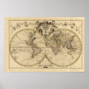 Recherche de mappemonde posters Gravé
